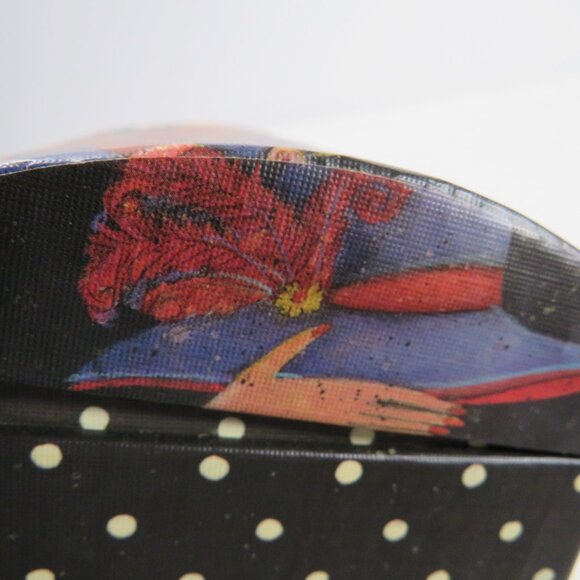 Red Hat Ring Gift Box with Domed Lid & Soft Felt inside Susan Winget Bob's Boxes - Picture 5 of 12